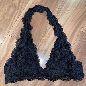 Anemone Black Lace Bralette Womens S/M